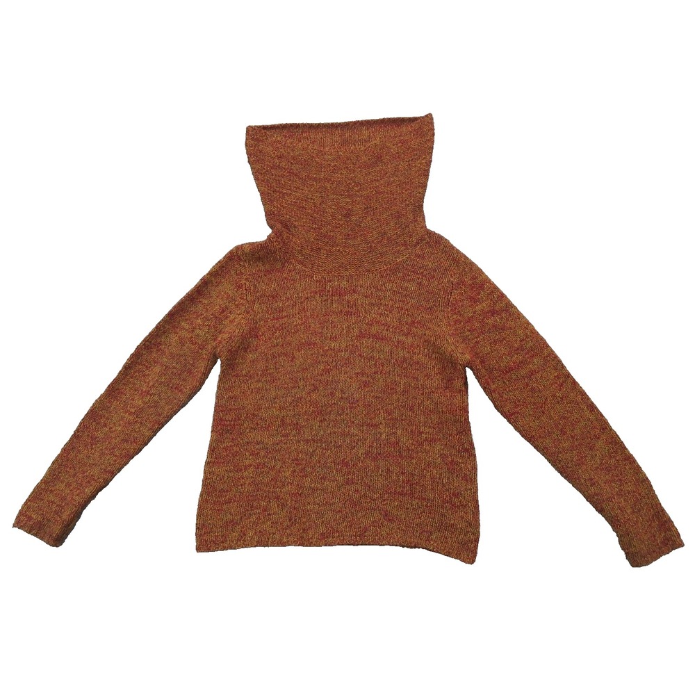 Nygard Collection Sweater Womens Medium Rust Marled Pullover Turtleneck Knit VTG